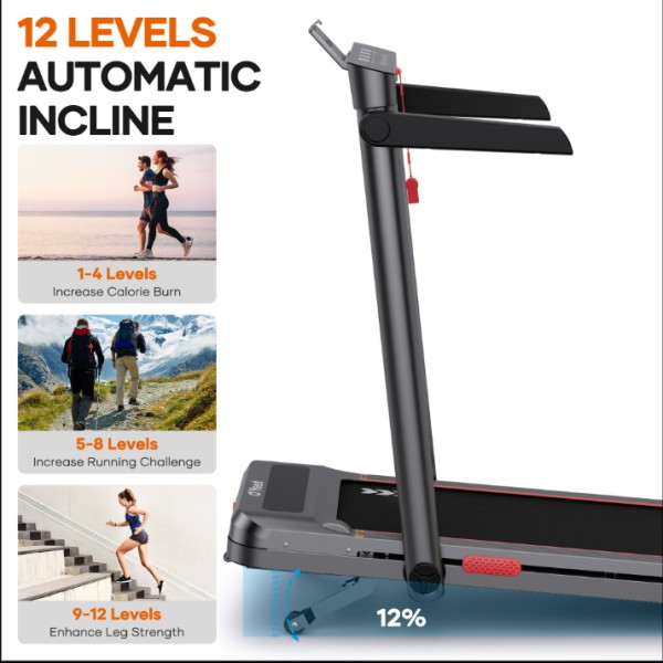 Ηλεκτρικός Διάδρομος Γυμναστικής O'Yeet Αναδιπλούμενος 3hp για χρήστη έως 130kg