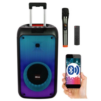 Σύστημα Karaoke FOR ALL ηχείο επαναφορτιζόμενο 60W με ασύρματο μικρόφωνο λειτουργεία ράδιο και μπαταρία 12v5.5ah FG108-05 Σύστημα Karaoke FOR ALL ηχείο επαναφορτιζόμενο 60W με ασύρματο μικρόφωνο λειτουργεία ράδιο και μπαταρία 12v5.5ah FG108-05