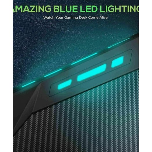 Γραφείο Gaming Z1 Ξύλινο Black με Μεταλλικά Πόδια & LED 120x60x76εκ.