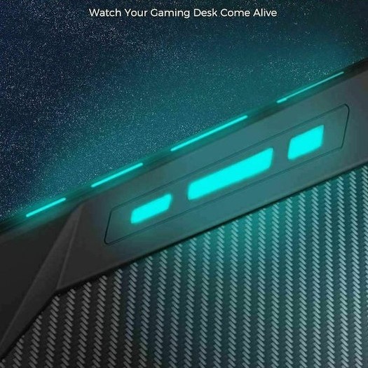 Γραφείο Gaming Z1 Ξύλινο Black με Μεταλλικά Πόδια & LED 120x60x76εκ.