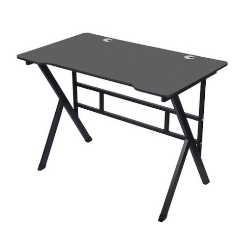 Γραφείο Gaming Ξύλινο Μαύρο με Μεταλλικά Πόδια 120x60x75εκ.
