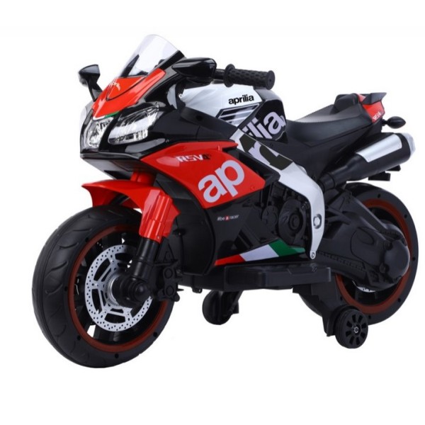 Εκθεσιακη Ηλεκτροκίνητη παιδική μηχανή Licensed Aprilia 12V σε κόκκινο