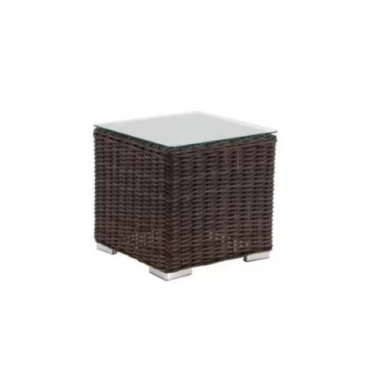 Βοηθητικό τραπεζάκι Αλουμινίου Rattan Naterial Costa Rica καφέ