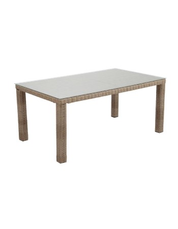 Τραπέζι Αλουμινίου Rattan 170x100x71cm Naterial Costa Rica μπεζ