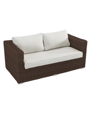 Σετ σαλόνι κήπου αλουμινίου Rattan Costa Rica διθέσιος καναπές πολυθρόνες και τραπεζάκι καφέ