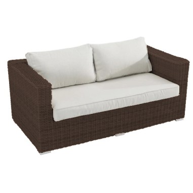 Σετ σαλόνι κήπου αλουμινίου Rattan Costa Rica διθέσιος καναπές πολυθρόνες και τραπεζάκι καφέ