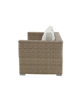 Διθέσιος Καναπές Αλουμινίου Rattan Naterial Costa Rica καφέ