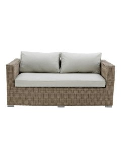 Διθέσιος Καναπές Αλουμινίου Rattan Naterial Costa Rica καφέ