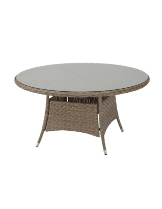 Τραπέζι Αλουμινίου Rattan Φ140 Naterial Costa Rica μπεζ