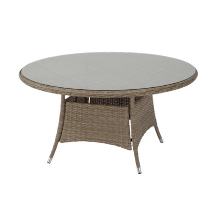 Τραπέζι Αλουμινίου Rattan Φ140 Naterial Costa Rica μπεζ