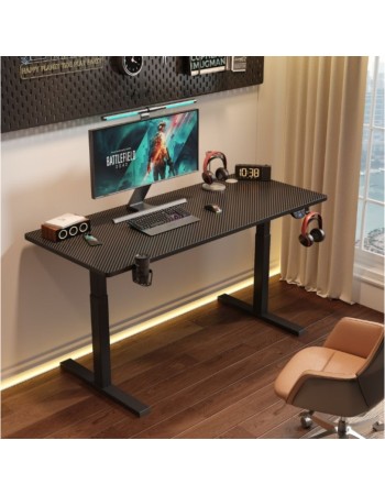 Ηλεκτρικό Γραφείο Gaming – Ρυθμιζόμενο Ύψος με Μοτέρ Μαύρο 120 x 60 cm Y201