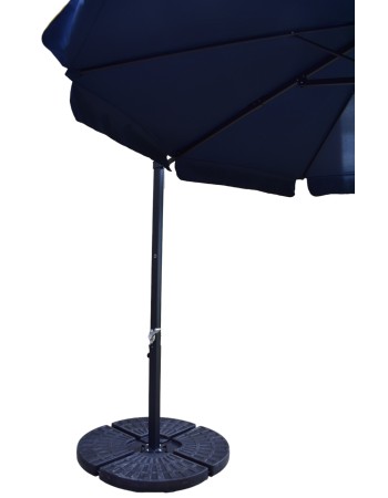 Επαγγελματική ομπρέλα αλουμινίου πλαϊνού ιστού με διάμετρο 300cm και βολάν σε μπλε