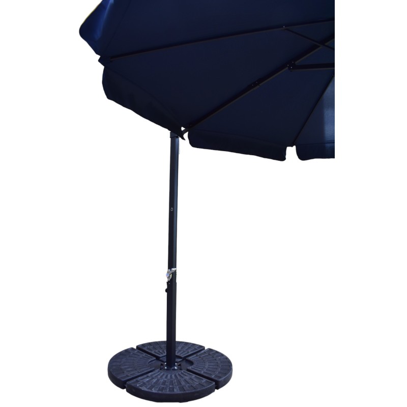 Επαγγελματική ομπρέλα αλουμινίου πλαϊνού ιστού με διάμετρο 300cm και βολάν σε μπλε