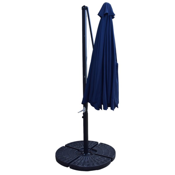 Επαγγελματική ομπρέλα αλουμινίου πλαϊνού ιστού με διάμετρο 300cm και βολάν σε μπλε