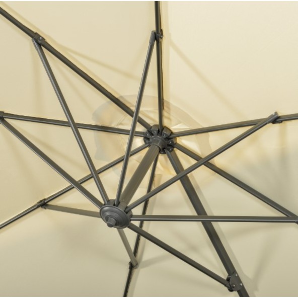 Επαγγελματική Ομπρέλα Κήπου βαρέος τύπου αλουμινίου με διάμετρο 300m και περιστρεφόμενη βάση σε πράσινο