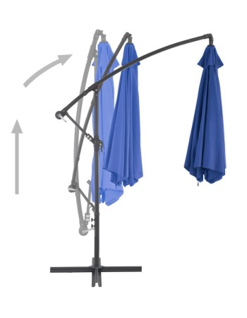 Επαγγελματική ομπρέλα αλουμινίου πλαϊνού ιστού με διάμετρο 300cm – ΜΠΛΕ