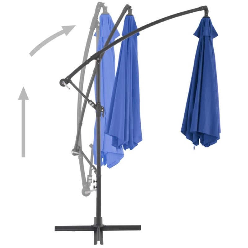 Επαγγελματική ομπρέλα αλουμινίου πλαϊνού ιστού με διάμετρο 300cm – ΜΠΛΕ