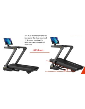Επαγγελματικός διάδρομος γυμναστικής GymGus 4HP με ανάκληση έως 12 μοίρες και μέγιστη ταχύτητα 20km/h