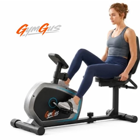 Μαγνητικό Καθιστό Ποδήλατο Γυμναστικής GymGus με οθόνη και μετρητή ταχύτητας απόστασης και θερμίδων καρδιακών παλμών