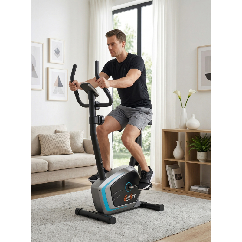 Μαγνητικό Ποδήλατο Γυμναστικής GymGus με οθόνη και μετρητή ταχύτητας απόστασης και θερμίδων καρδιακών παλμών