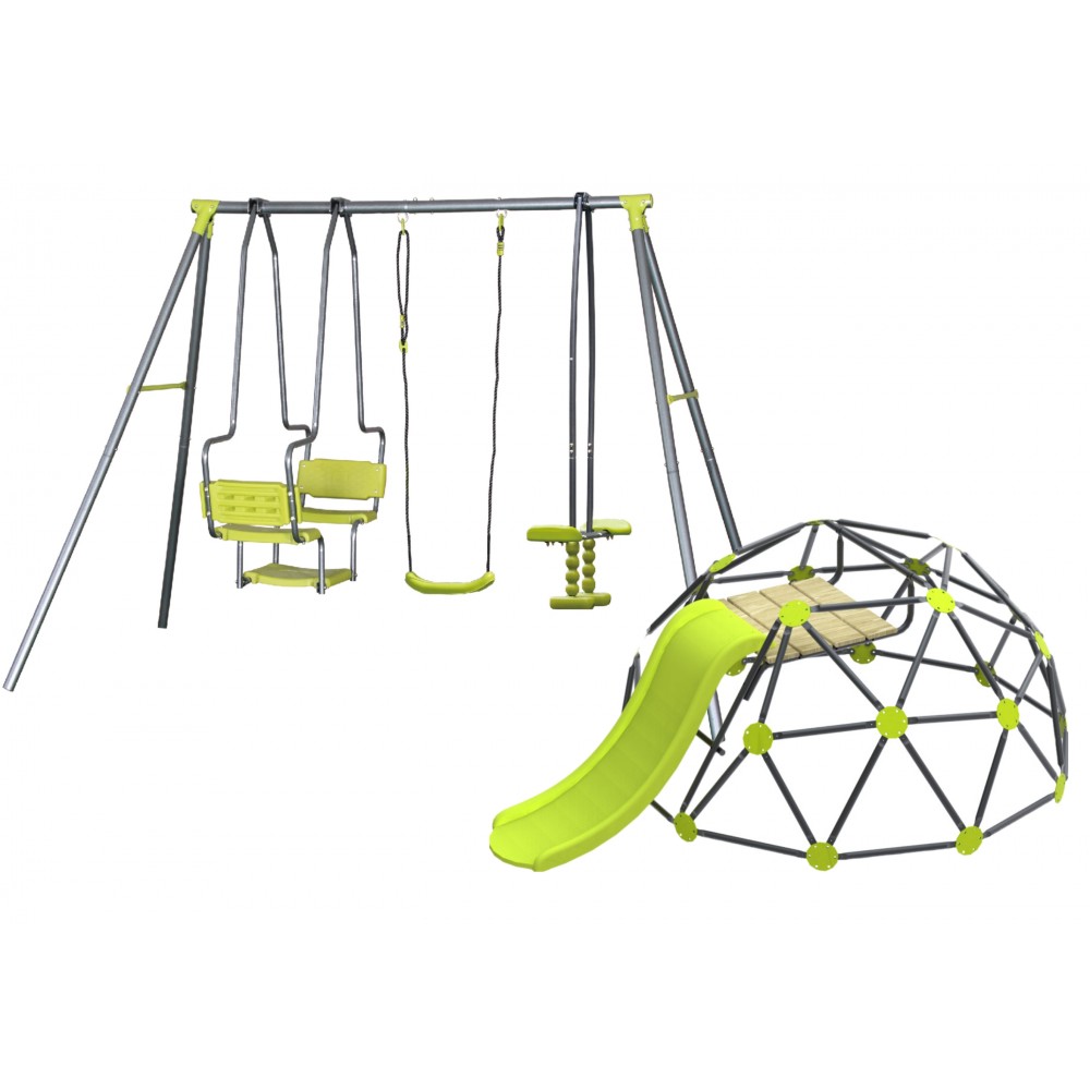 Set Multiplay swing and Plum Large Climbing Dome 