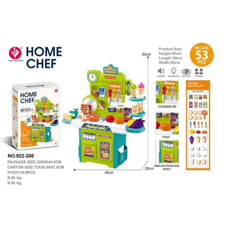 Kid educational game plastic kitchen 53 pieces with accessories Kid educational game plastic kitchen 53 pieces with accessories