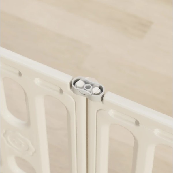 Πλαστικός παιδικός αναδιπλούμενος φράχτης Αρκουδάκι 148x115x62cm γκρι