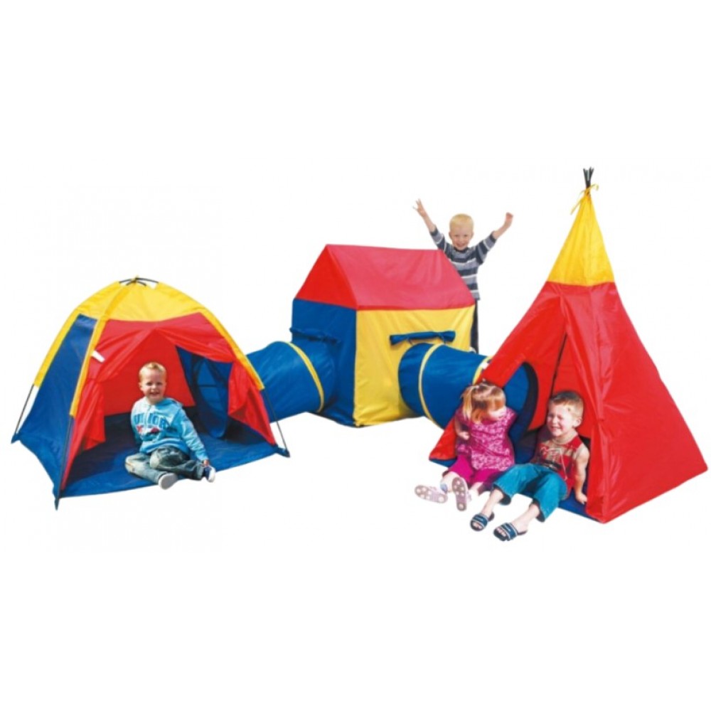 Παιδικός Παιδότοπος Παιχνιδιού Giant Playtent Set 5 σε 1 Παιδική Σκηνή - Ινδιάνικη - Igloo - Σπιτάκι - Τούνελ