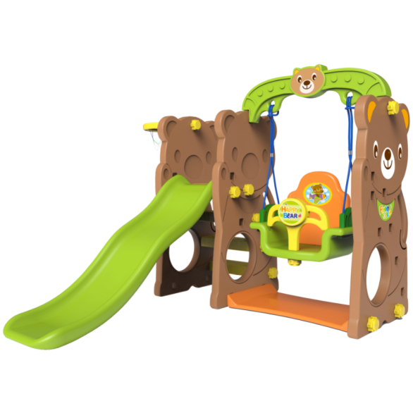 Plastic Children's Slide along with Swing Bear design Toy Monarch