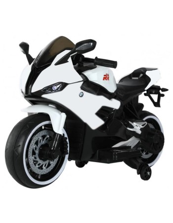 Ηλεκτροκίνητη παιδική μηχανή licensed BMW RR1000 12V σε λευκό