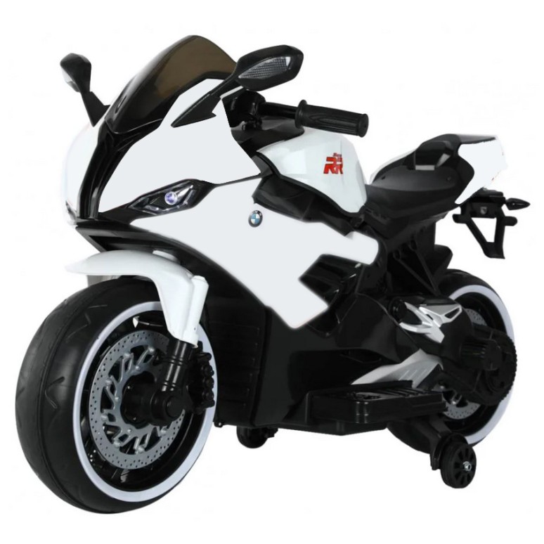 Ηλεκτροκίνητη παιδική μηχανή licensed BMW RR1000 12V σε λευκό