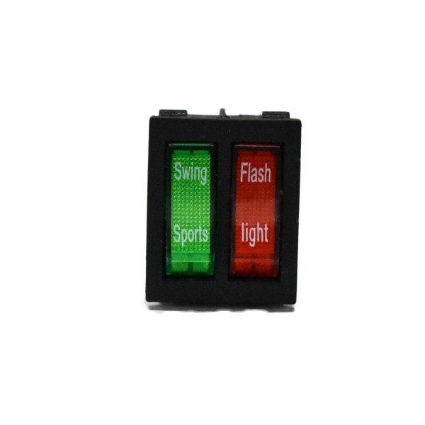 Διπλός Διακόπτης κούνιας/κίνησης και ενεργοποίησης φώτων 15A 250V 20A 125V με έξι υποδοχές