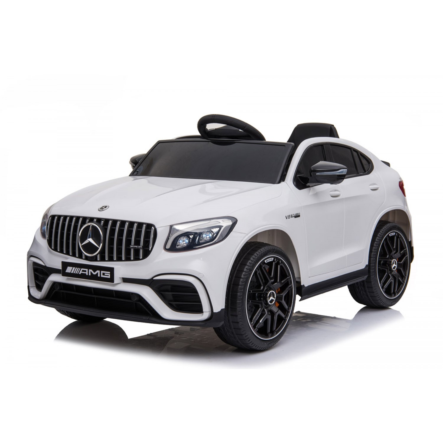white mercedes electric car