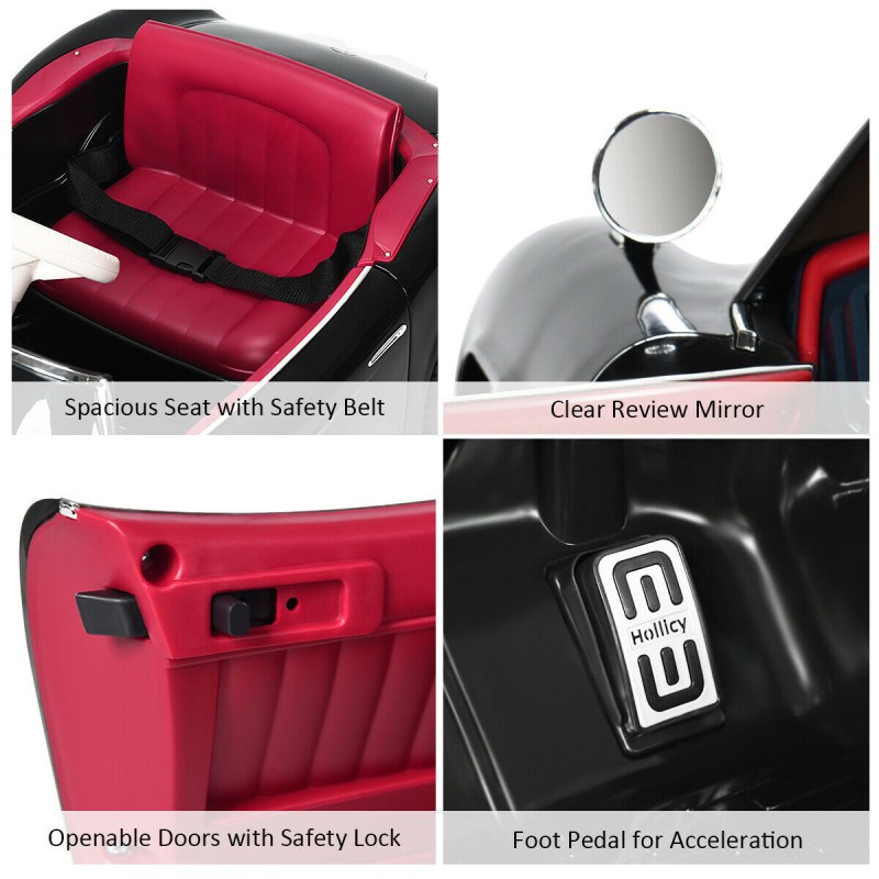 Ηλεκτροκίνητο Παιδικό Αυτοκίνητο Licensed BMW 507 Classic Vintage 12V Μαύρο 7083690