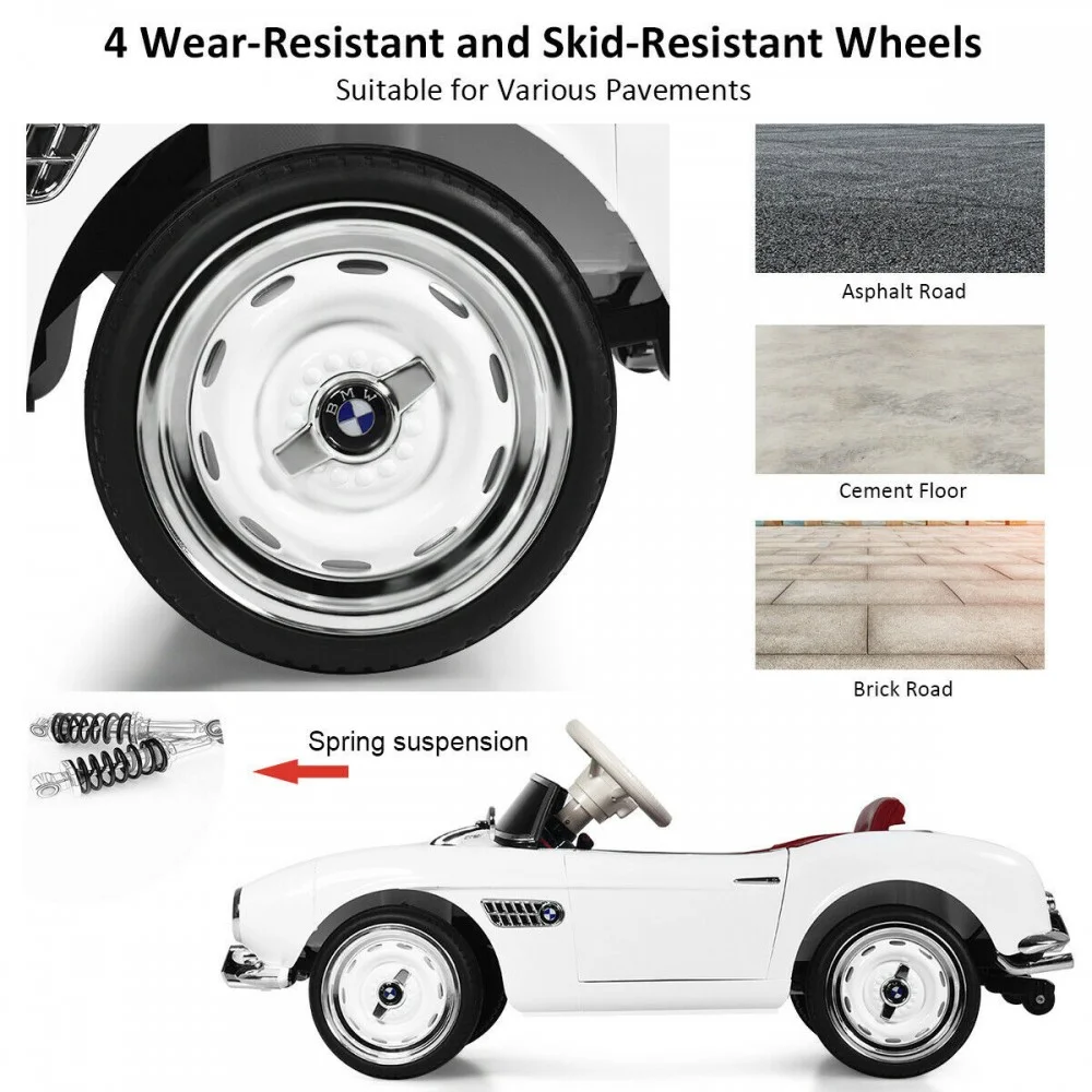Kid Electric Car Licensed BMW 507 Classic Vintage 12V In ...