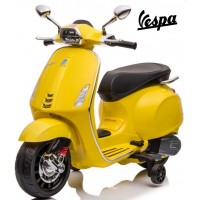 Ηλεκτροκίνητη Παιδική Μηχανή Licensed Vespa Piaggio 12V σε Κίτρινο