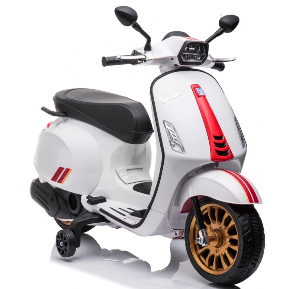 Ηλεκτροκίνητη Παιδική Μηχανή Licensed  Vespa Piaggio 12V σε Λευκό