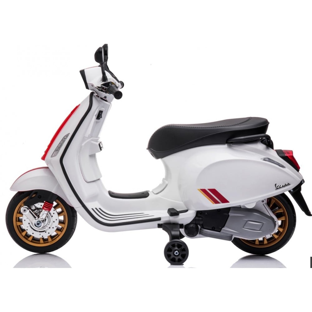 Ηλεκτροκίνητη Παιδική Μηχανή Licensed  Vespa Piaggio 12V σε Λευκό