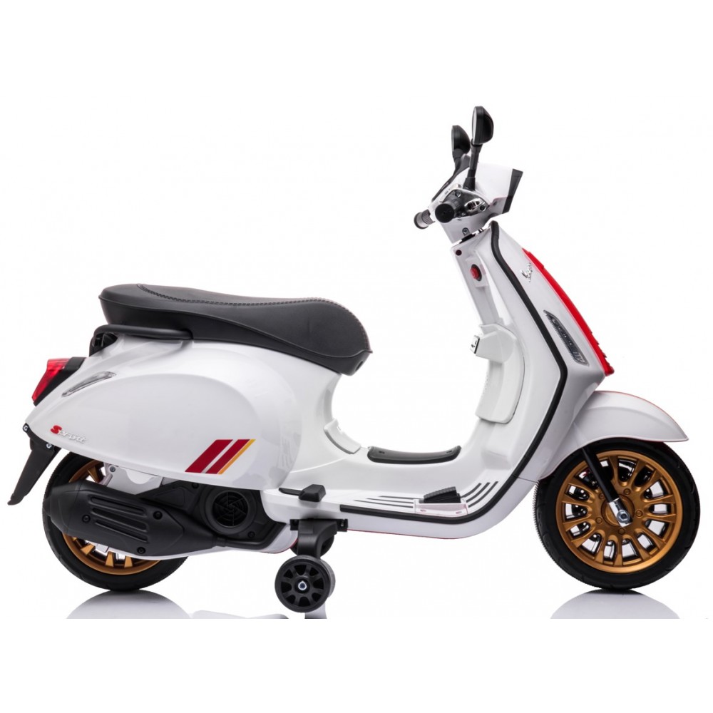 Ηλεκτροκίνητη Παιδική Μηχανή Licensed  Vespa Piaggio 12V σε Λευκό