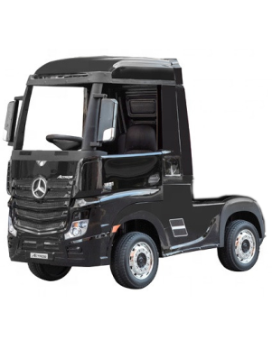 Ηλεκτροκίνητο Παιδικό Φορτηγό Mercedes Benz Actros Licensed 12V με Δερμάτινο Κάθισμα και Λάστιχα Τύπου Αυτοκινήτου μαύρο