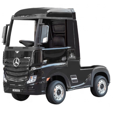 Ηλεκτροκίνητο Παιδικό Φορτηγό Mercedes Benz Actros Licensed 12V με Δερμάτινο Κάθισμα και Λάστιχα Τύπου Αυτοκινήτου μαύρο