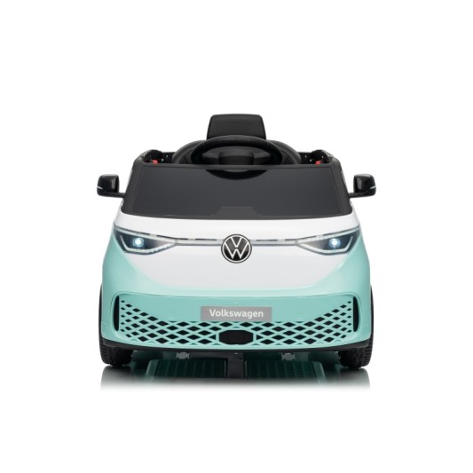 Ηλεκτροκίνητο παιδικό αυτοκίνητο Licensed Volkswagen ID BUZZ 12V με δερμάτινο κάθισμα και ελαστικά τύπου αυτοκινήτου τυρκουάζ