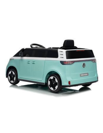 Ηλεκτροκίνητο παιδικό αυτοκίνητο Licensed Volkswagen ID BUZZ 12V με δερμάτινο κάθισμα και ελαστικά τύπου αυτοκινήτου τυρκουάζ