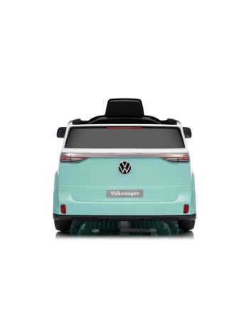 Ηλεκτροκίνητο παιδικό αυτοκίνητο Licensed Volkswagen ID BUZZ 12V με δερμάτινο κάθισμα και ελαστικά τύπου αυτοκινήτου τυρκουάζ