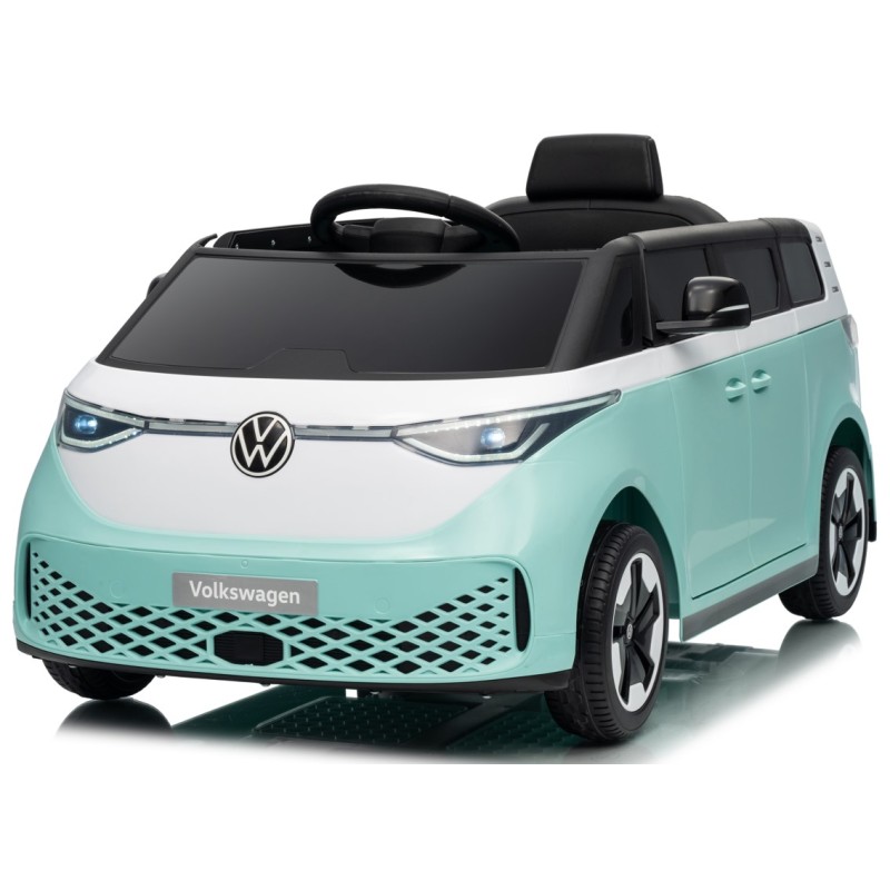 Ηλεκτροκίνητο παιδικό αυτοκίνητο Licensed Volkswagen ID BUZZ 12V με δερμάτινο κάθισμα και ελαστικά τύπου αυτοκινήτου τυρκουάζ