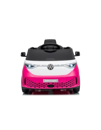 Ηλεκτροκίνητο παιδικό αυτοκίνητο Licensed Volkswagen ID BUZZ 12V με δερμάτινο κάθισμα και ελαστικά τύπου αυτοκινήτου ροζ