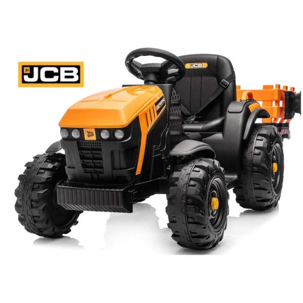 Ηλεκτροκίνητο παιδικό τρακτέρ με τρέιλερ Licensed JCB 12V ηλικίας 3-8 ετών