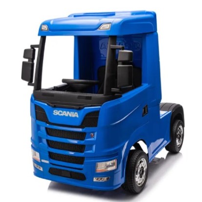 Ηλεκτροκίνητο Παιδικό Φορτηγό Licensed Scania R series 12V με Δερμάτινο Κάθισμα και Λάστιχα Τύπου Αυτοκινήτου μπλε