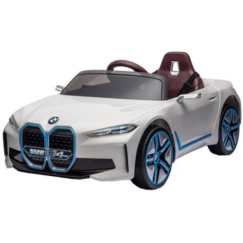 Ηλεκτροκίνητο παιδικό αυτοκίνητο Licensed BMW I4 12V με δερμάτινα καθίσματα και ελαστικά αυτοκινήτου λευκό Ηλεκτροκίνητο παιδικό αυτοκίνητο Licensed BMW I4 12V με δερμάτινα καθίσματα και ελαστικά αυτοκινήτου λευκό