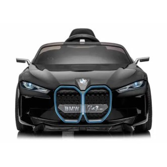 Ηλεκτροκίνητο παιδικό αυτοκίνητο Licensed BMW I4 12V με δερμάτινα καθίσματα και ελαστικά αυτοκινήτου μαύρο
